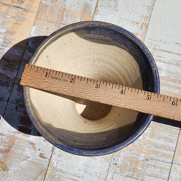 Studio Art Pottery Vase Hand Thrown Stoneware Drip Glaze Nature Inspired Earthen - Picture 5 of 9